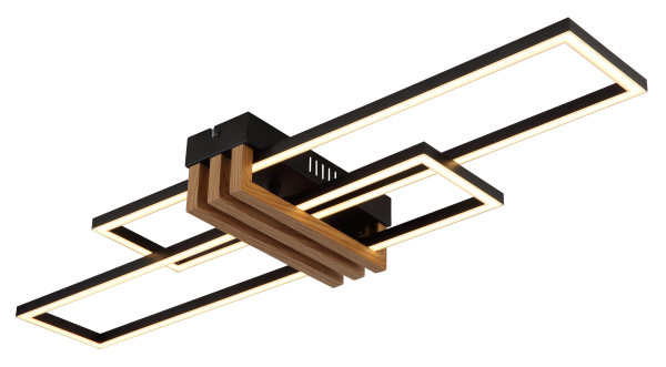 Deckenleuchte DAKARI I in schwarz aus Kunststoff