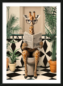 Gerahmtes Bild LUSTIGE GIRAFFE Gerahmtes Bild LUSTIGE GIRAFFE