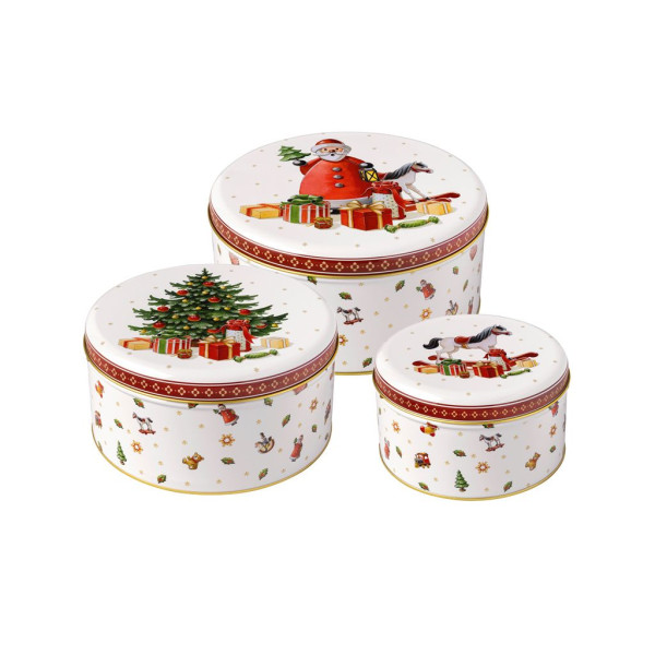 Keksdosen-Set in mehrfarbig aus Bone China