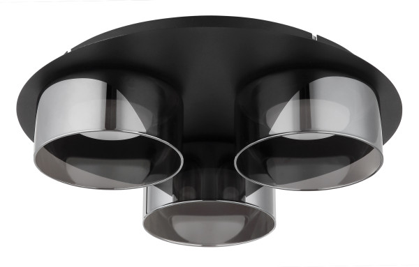 Deckenleuchte HIGGINS in schwarz aus Aluminium