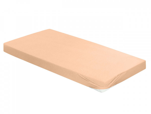 Spannbettlaken NEPTUN Jersey in apricot aus Baumwolle