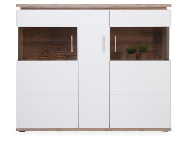 Highboard MINATO in weiß aus Dekor