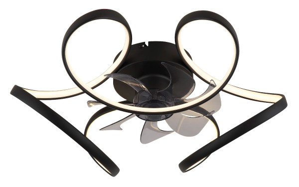 Deckenventilator LORIS in schwarz aus Metall