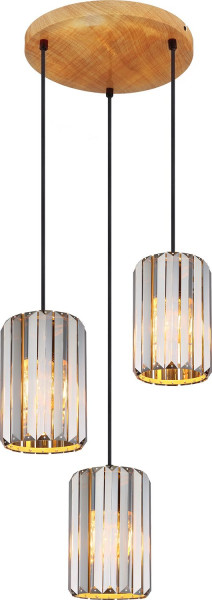Hängeleuchte RUN in HOLZOPTIK aus Metall