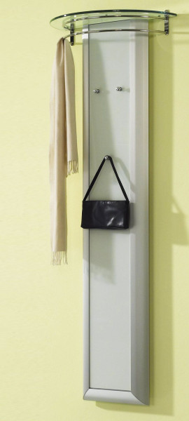 Wandgarderobe MONDO ENTRY in weiß aus Glas