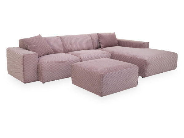 Polsterecke CATALINA in rosa aus Stoff