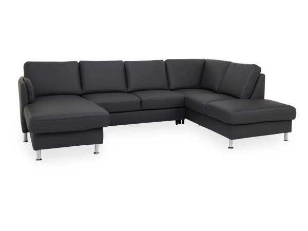 Polsterecke SYSTEMPOLSTER ZAZOU in granit aus Leder