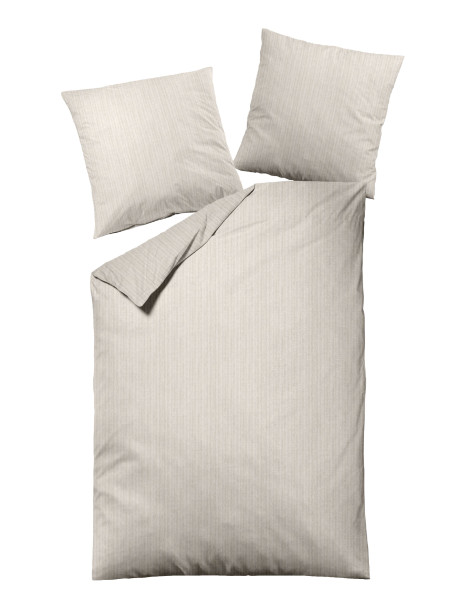 Bettwäsche MONDO Musselin in beige aus Baumwolle