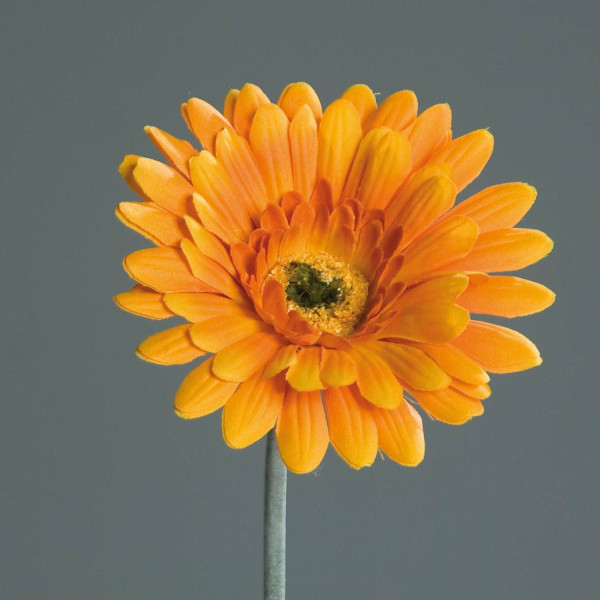 Kunstblume Gerbera in orange aus Kunststoff