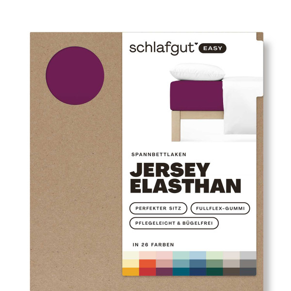 Spannbettlaken EASY Jersey in Purple aus Mischgewebe