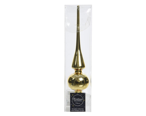 Baumspitze HELL GOLD in goldfarben aus Glas