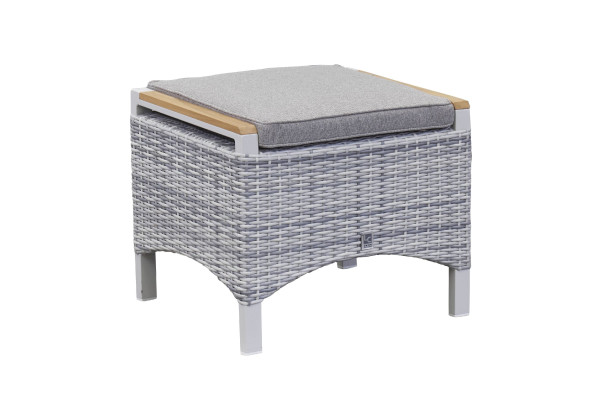 Gartenhocker Outdoor KERAMO in weiß/grau