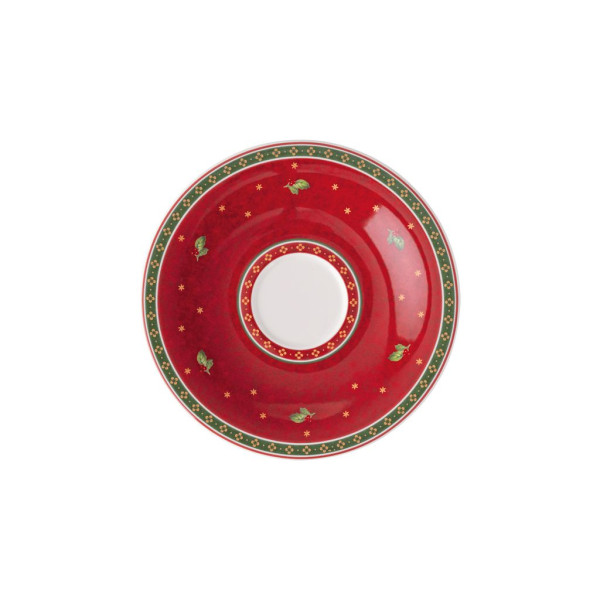 Untertasse Toy\\\'s Delight in rot aus Bone China