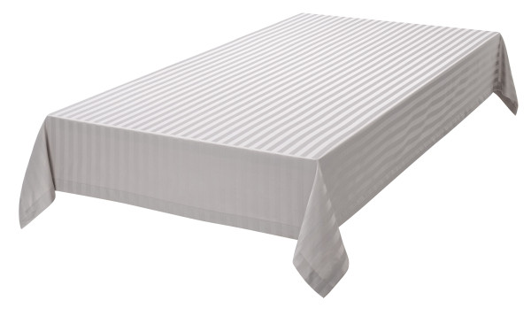 Tischdecke SABRINA in silberfarben aus Baumwolle