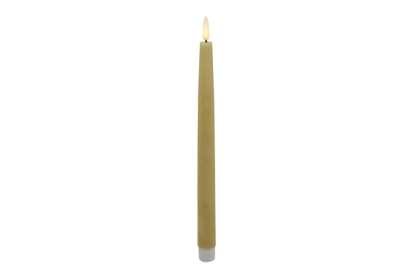 Dinnerkerze LED 2er-Set BASIC in vanille aus Wachs