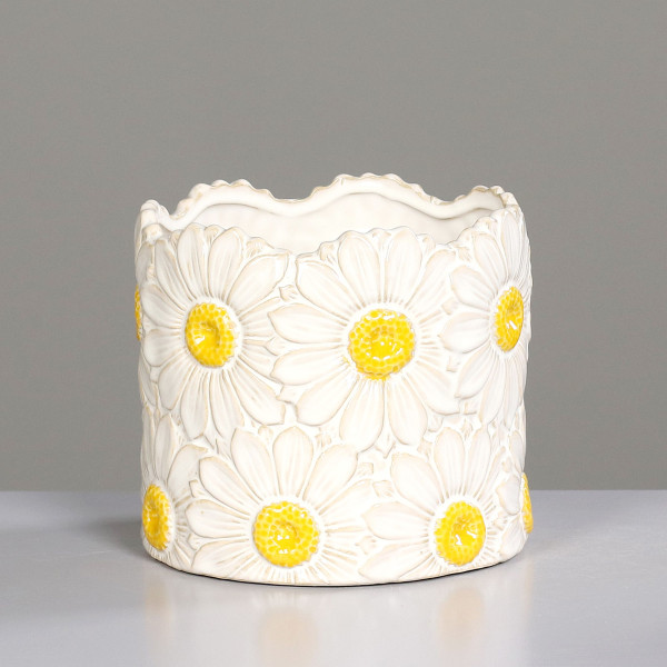 Vase in weiß aus Keramik