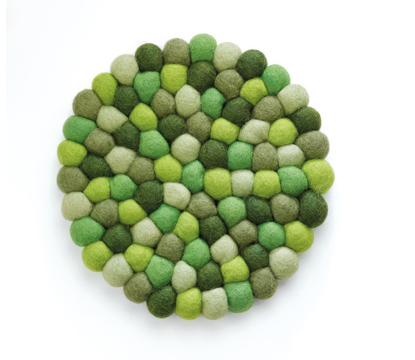 Untersetzer cilio LANA in grün aus Wolle