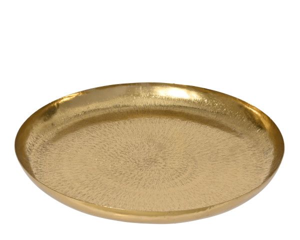 Deko-Teller in goldfarben aus Eisen