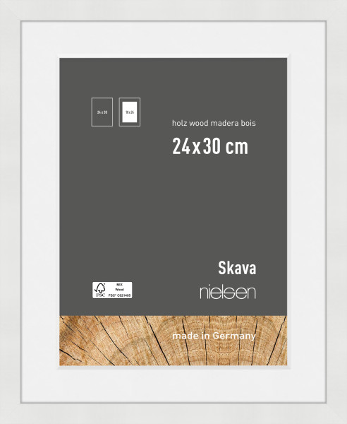 Bilderrahmen SKAVA in weiß aus Holz