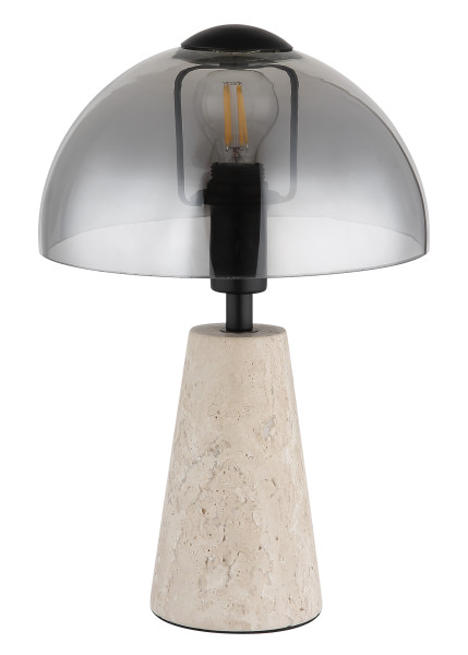 Tischleuchte LARS in grau aus Stein