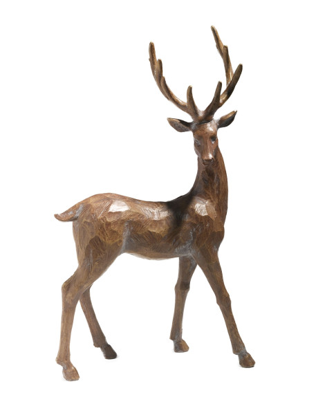 HIRSCH in braun aus Kunststoff