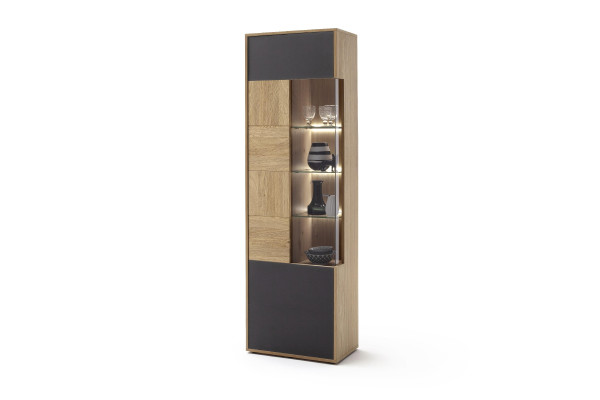 Vitrine VALENCIA in Eiche Bianco