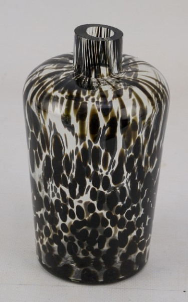 Vase in anthrazit aus Glas
