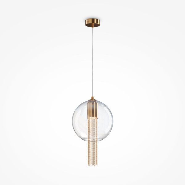 Pendelleuchte FLUSSO in bronzefarben aus Metall