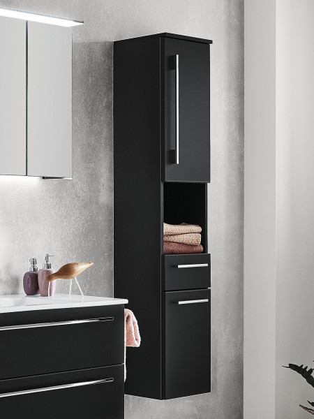 Hochschrank MONDO GLOSS in grau aus Dekor