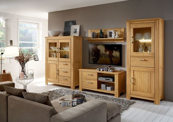 Vitrine Rolf Weber NEUKALEN in Wildeiche aus Teilmassiv