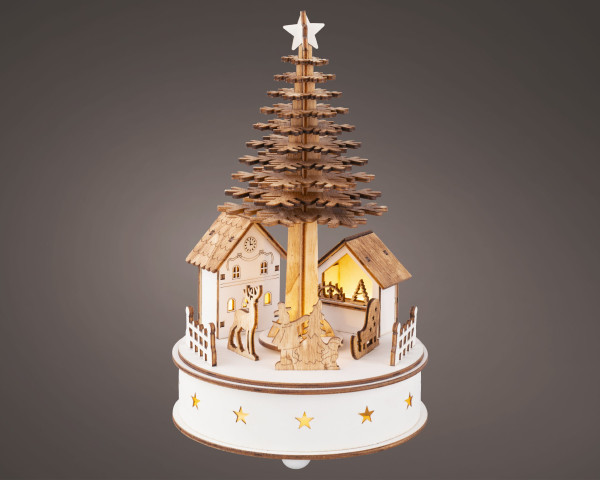 Winterlandschaft LED in beige aus Holz