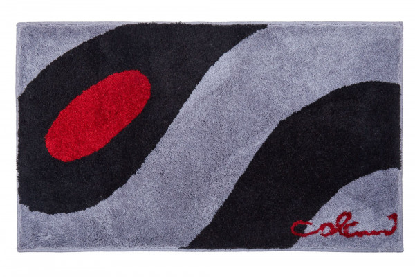 Badematte Colani 35 in grau/schwarz aus Polyacryl