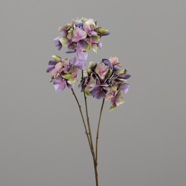 Kunstblume HORTENSIENZWEIG in lila aus Kunststoff