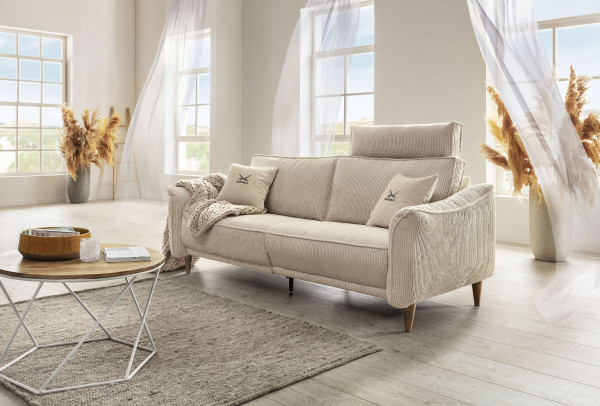 Sofa SANSIBAR 2,5 Sitzer SALTUM in cream aus Stoff