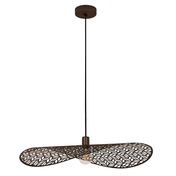 Pendelleuchte SWABY in bronzefarben aus Metall
