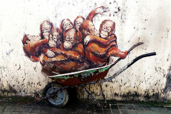 Akustikbild STREET ART aus Materialmix
