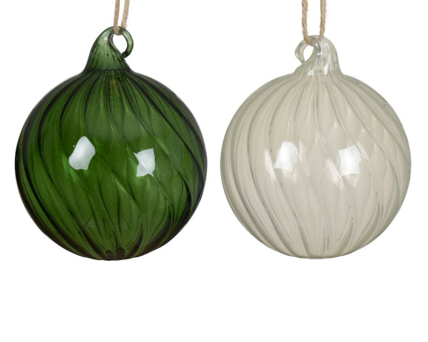 Weihnachtskugel in mehrfarbig aus Glas