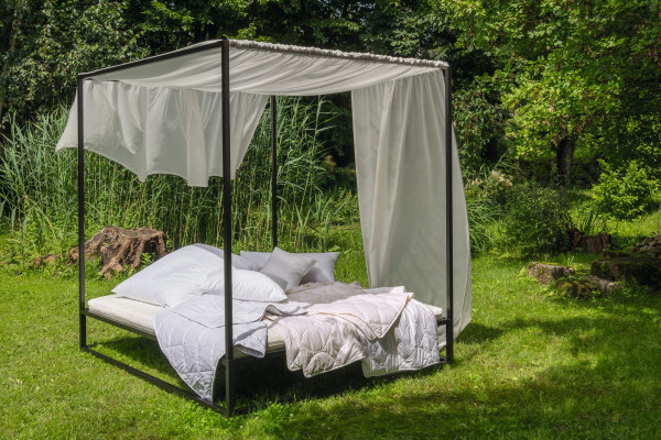 Sommerbett CENTA-STAR SUMMER SILK & LINEN in weiß aus Baumwolle