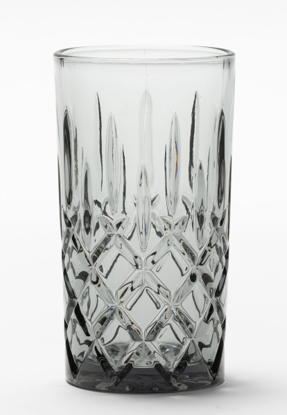 Trinkglas in dunkelgrau aus Glas