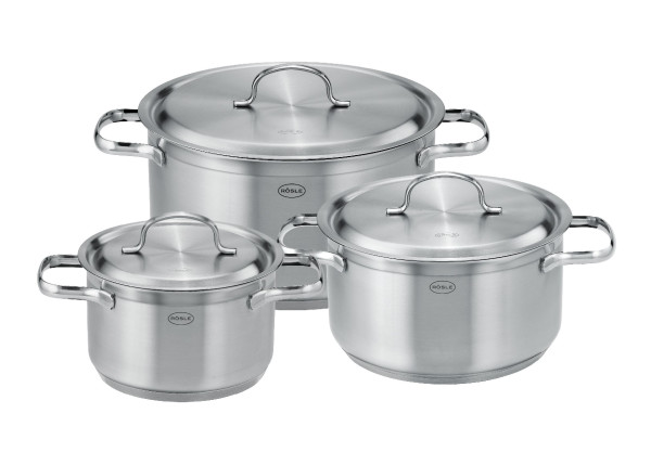 Topfset PURE ELEMENTS in silberfarben aus Metall