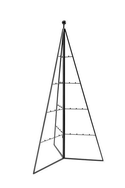 Weihnachtsbaum als Kugelhänger in schwarz aus Eisen