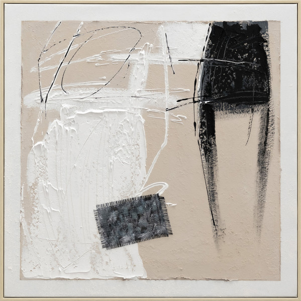 Keilrahmenbild NATURAL ART in beige aus Holz