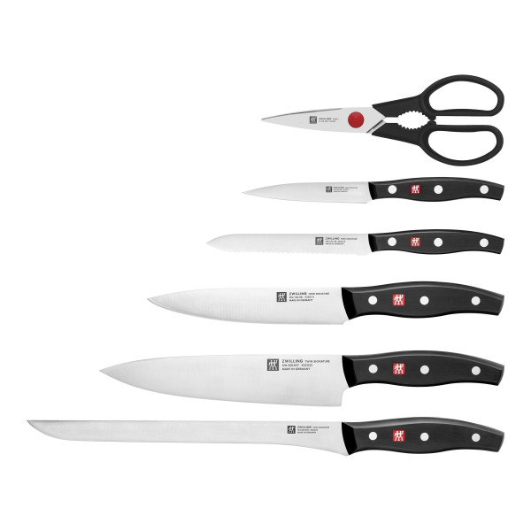 Messer-Set SIGNATURE in schwarz aus Materialmix