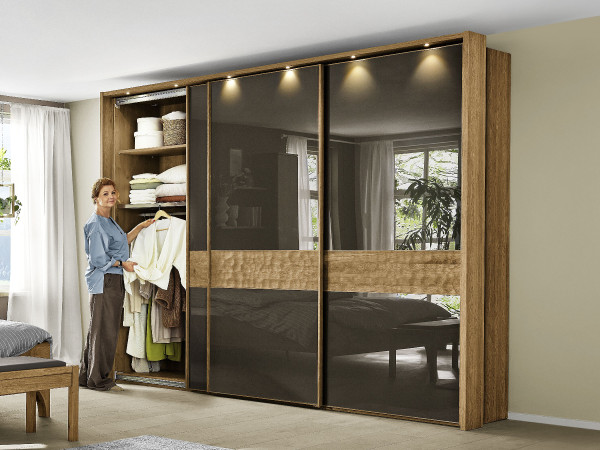 Kleiderschrank MONDO PAOLO in Eiche aus Teilmassiv