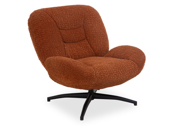 Sessel HARPER ALVARES in rostbraun aus Stoff
