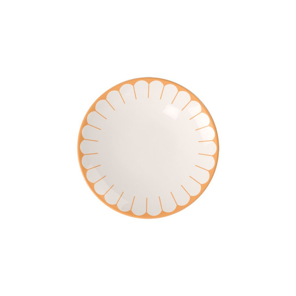 Frühstücksteller Fleur soleil in weiß aus Bone China