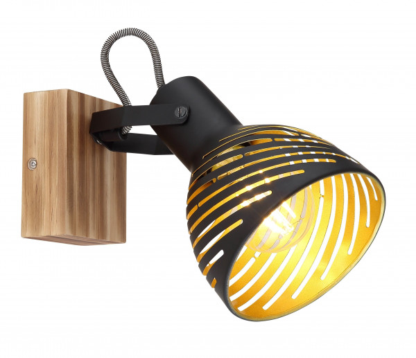 Wandspot LENNA in schwarz aus Holz