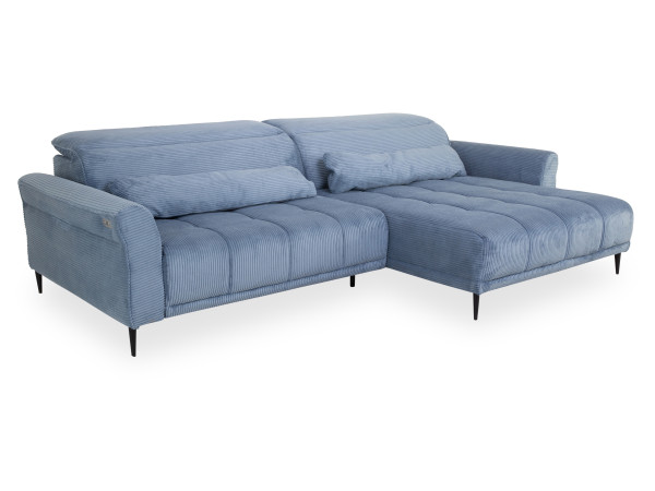 Polsterecke ISAMAR in blau aus Stoff