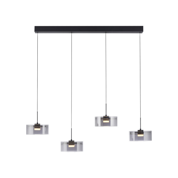 Pendelleuchte MONDO KARENA in schwarz aus Glas