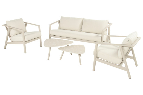 Lounge-Set RANA in beige aus Aluminium